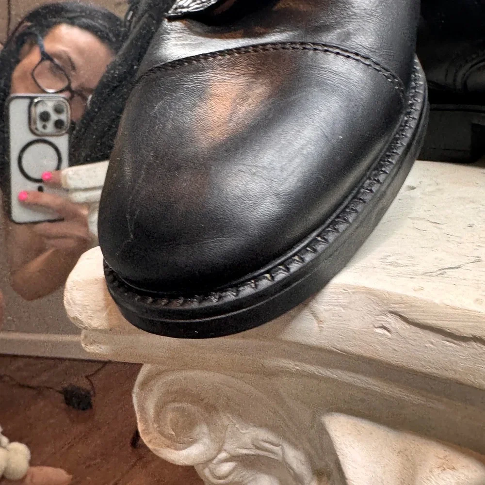 Dockers Mens Dress Shoes Black Leather Lace Up‎ Oxford Business Casual Size 12